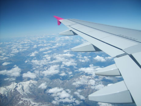 The clouds and wing from the aircraft The clouds and wing from the aircraft
