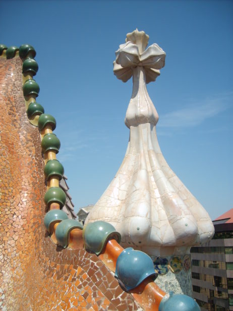 The roof of Casa Batllo in Barcelona The roof of Casa Batllo in Barcelona