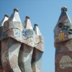 Chimney on Casa Mila in Barcelona Chimney on Casa Mila in Barcelona