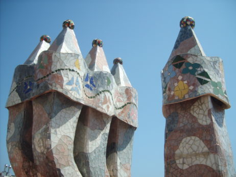 Chimney on Casa Mila in Barcelona Chimney on Casa Mila in Barcelona