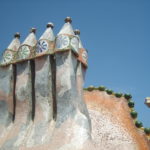 Chimneys on Casa Mila in Barcelona Chimneys on Casa Mila in Barcelona