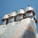Chimneys on Casa Mila in Barcelona Chimneys on Casa Mila in Barcelona
