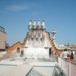 Chimney on Casa Mila in Barcelona Chimney on Casa Mila in Barcelona
