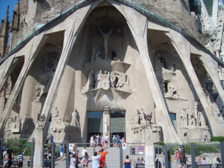 The entrance to the Sagrada Família The entrance to the Sagrada Família