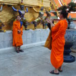 Photo of buddhist monks in Thailand.