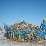 Ovoo - sacred pile of stones Sacred pile of stones, Mongolia