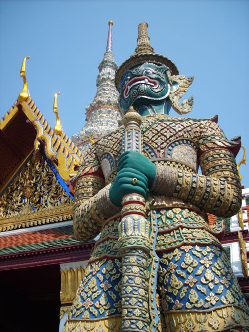 God statute in Gand Palace in Bangkok
