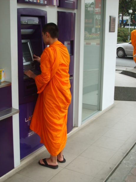 Buddhist monk and ATM Buddhist monk and ATM