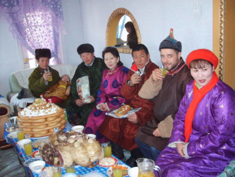 Mongolians on Tsagaan sar Mongolians on Tsagaan sar