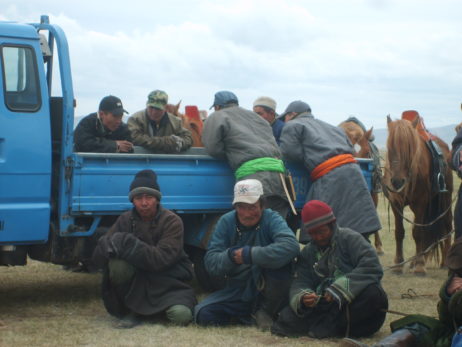 Mongolians on horse racing Mongolians on horse racing