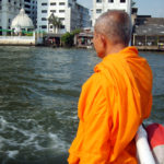 Buddhist monk on ship