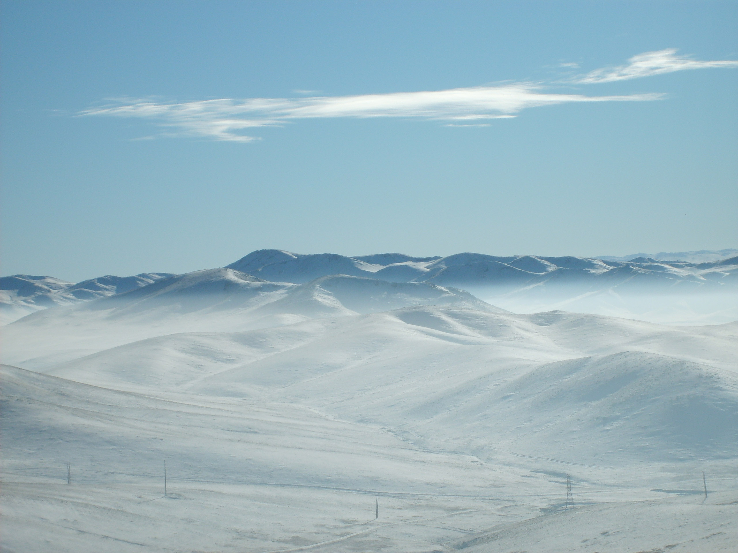 Frozen mountains in Mongolia | Free Stock Photo | LibreShot
