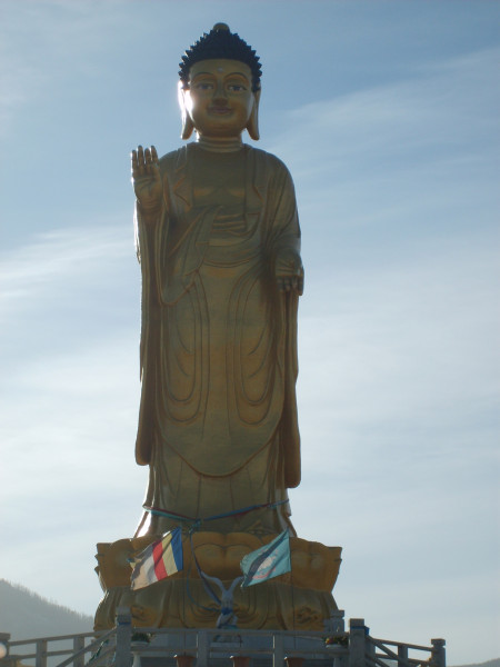 Free photo: A large statue of Buddha in Ulaanbaatar