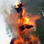 Burning witches. Walpurgis Night in the Czech Republic.