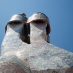 Chimneys at Casa Batllo Chimneys at Casa Batllo