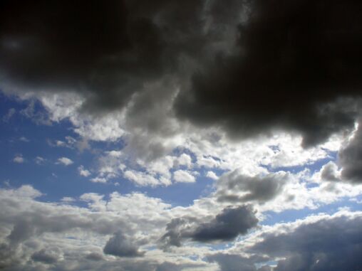 Dark and white clouds