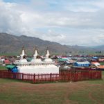 Fenced stupas in Mongolia