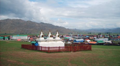 Fenced stupas in Mongolia Fenced stupas in Mongolia