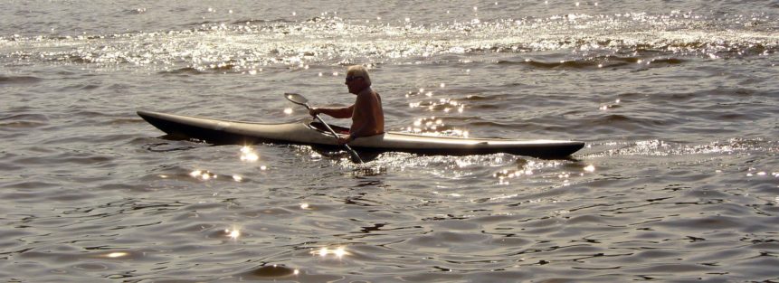 Free photo: Man kayaking