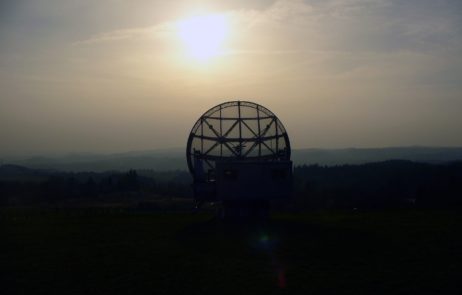 Radio-telescope at night Radio-telescope at night