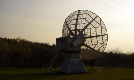 Radiotelescope in the evening Radiotelescope in the evening