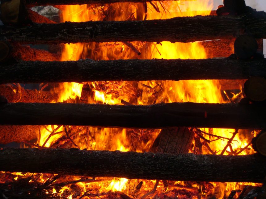 Free photo: Wood in flames