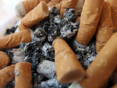 Cigarette Butts in Ashtray Cigarette Butts in Ashtray