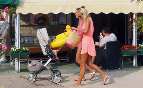 Young Mothers Walking Young Mothers Walking