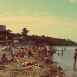 Beach full of people