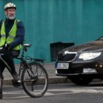 Elderly Cyclist in the City Elderly cyclist