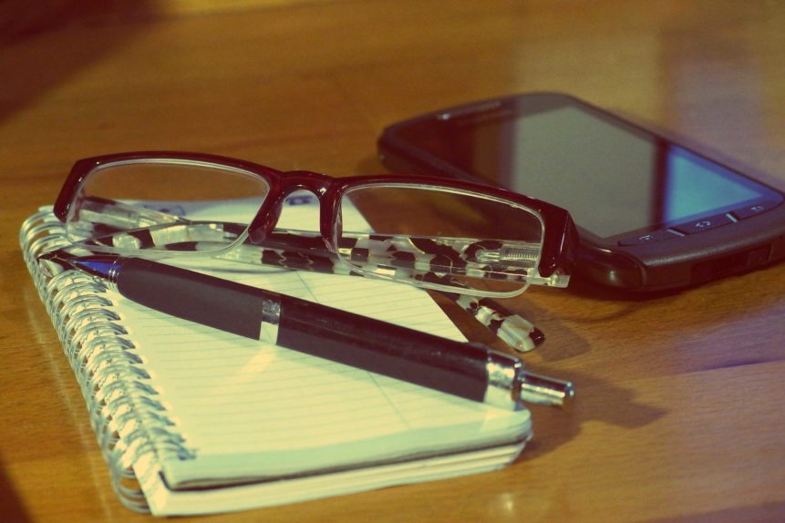 Free photo: Glasses and Notebook