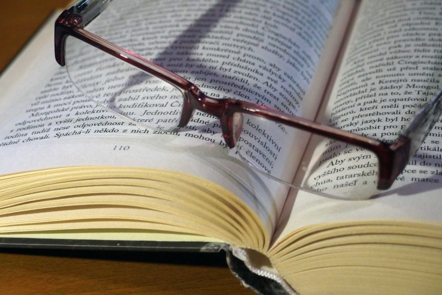 Free photo: Glasses and Book