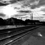Sunset at the Railway Station Sunset at the Railway Station