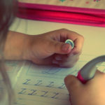 The child writes homework Free photo: The child writes homework