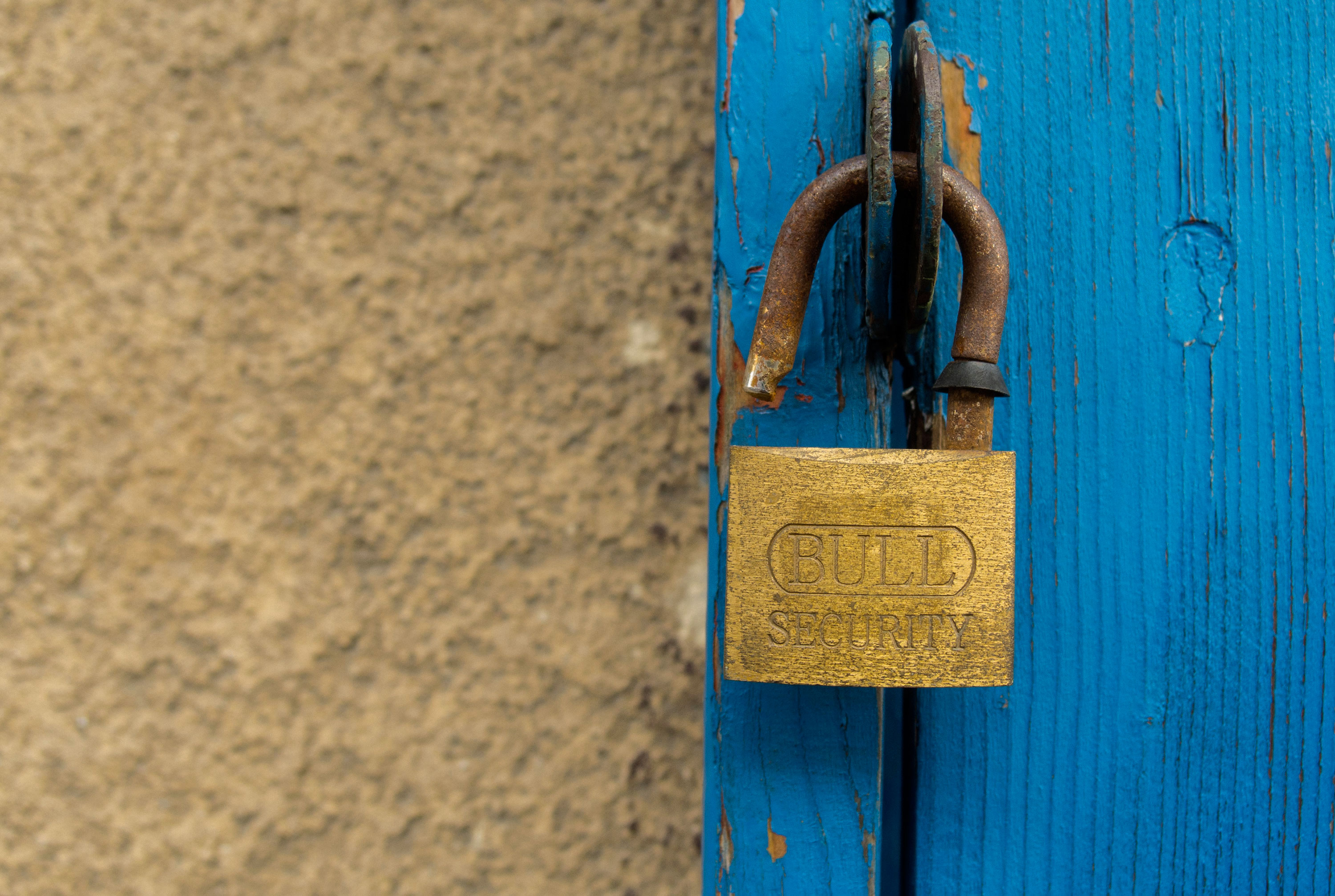 Old door and an open padlock | Free Images For Commercial Use
