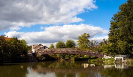 The bridge across the pond The bridge across the pond