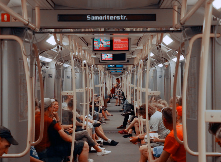 Free photo: People in subway wagon
