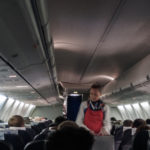 Free photo: Fflight attendant in aircraft
