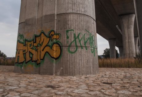 Graffiti under a bridge Graffiti under a bridge