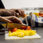 Free photo: Hands of the woman cutting vegetables