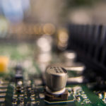 Microchips in computer Microchips in computer | Free stock photo