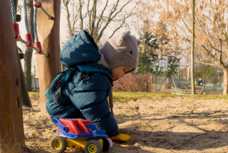 Toddler at the playground Toddler at the playground