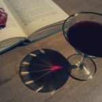Wine, book and rose - Free stock photo