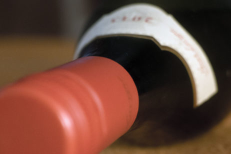 Red wine bottle close-up Red wine bottle close-up