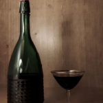 Wine bottle with glass Wine bottle with glass | Free stock photo