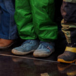 Three children standing - shoes and feet | Free Stock Photo