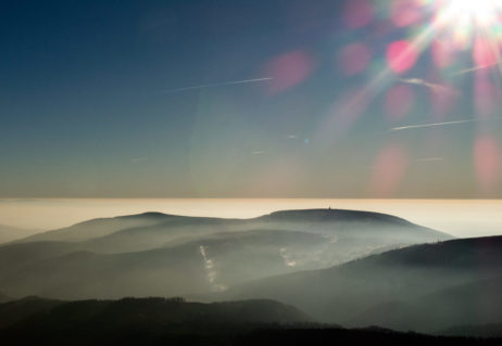 The view from the mountains to the inversion The view from the mountains to the inversion