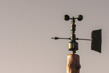 Anemometer with the sky Anemometer with the sky