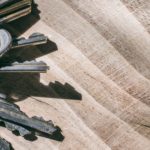 Bunch of keys on the wooden table. Bunch of keys on the wooden table.