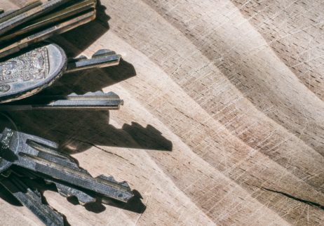 Bunch of keys on the wooden table. Bunch of keys on the wooden table.